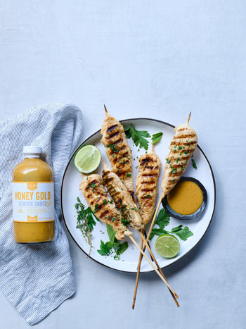 Honey Gold Chicken Skewers