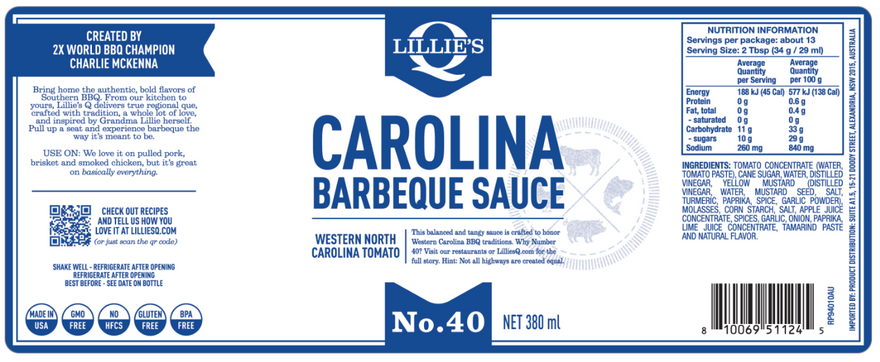 Carolina Barbeque Sauce (Squeeze)